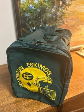 Vintage Edmonton Eskimos CFL Small Duffle Bag / Media Kit (14x8x10)